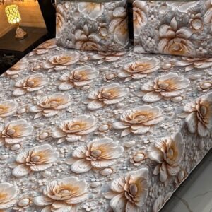 Premium Quality 3pcs 9d Digital Printed Bedsheet Set With 2 Pillow Covers