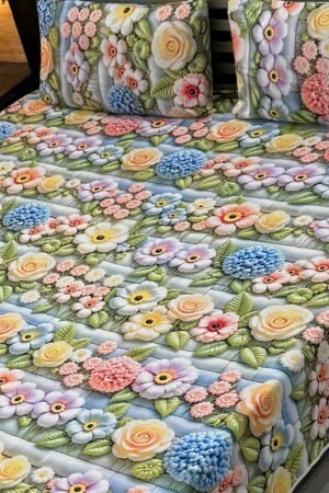 Premium Quality 3pcs 9d Digital Printed Bedsheet Set With 2 Pillow Covers
