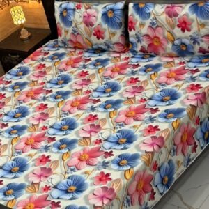 Premium Quality 3pcs 9d Digital Printed Bedsheet Set With 2 Pillow Covers
