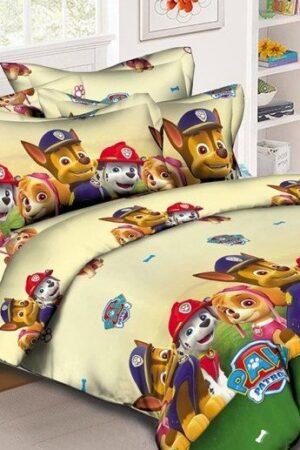 3PC Cartoon Character Bedsheet Set For Kids Room Cotton Bedsheet with 2 Pillow Cover