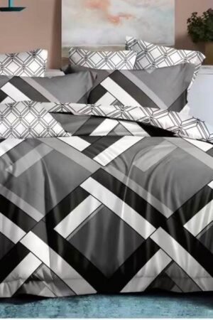 Premium Quality 3pc Export Cotton King size Double Bedsheet with 2 Pillow Covers