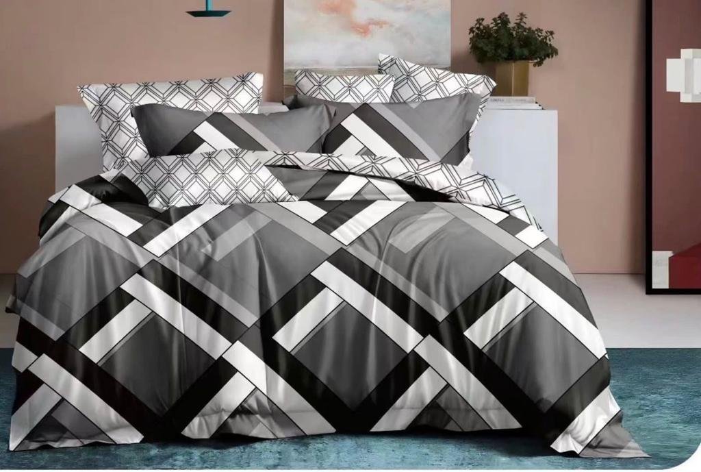 Premium Quality 3pc Export Cotton King size Double Bedsheet with 2 Pillow Covers