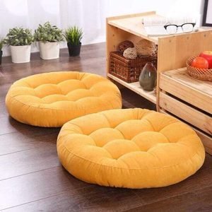 Premium Quality Round Floor Cushions Pack of 2