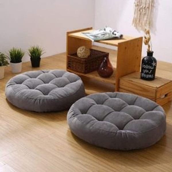 Premium Quality Round Floor Cushions Pack of 2 - Image 4