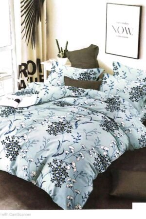 Premium Quality 3pc Export Cotton King size Double Bedsheet with 2 Pillow Covers