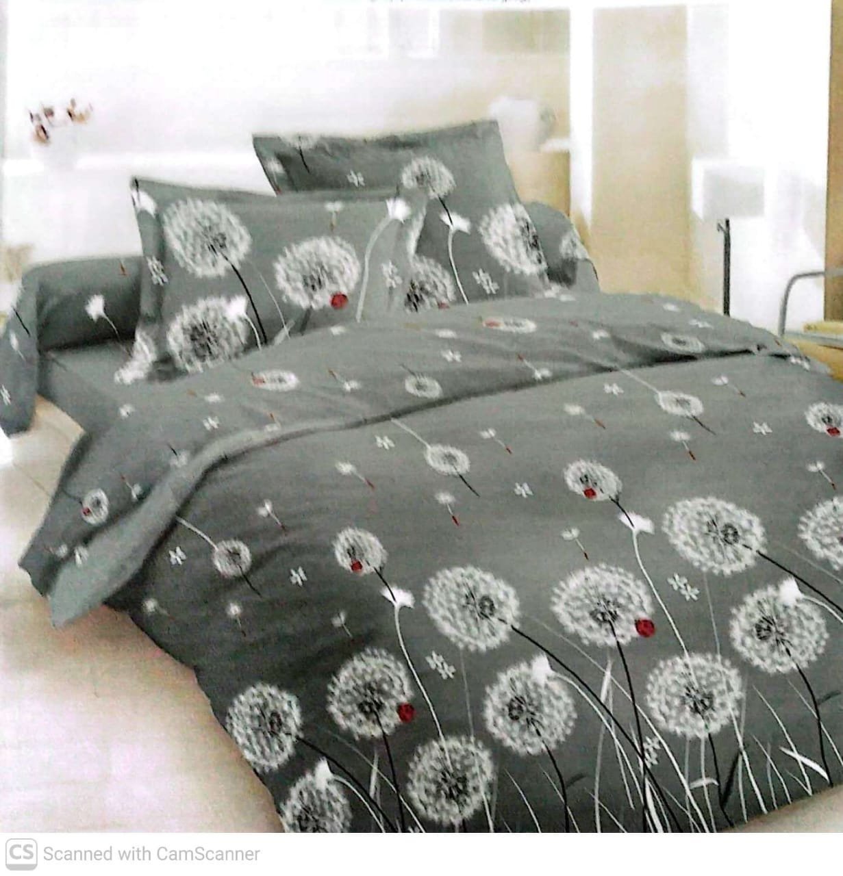 Premium Quality 3pc Export Cotton King size Double Bedsheet with 2 Pillow Covers