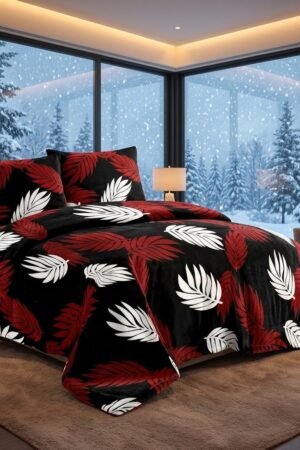Threadpk Premium King Size Soft Fleece 4-Piece Razai Set | 500GSM Winter Bedding
