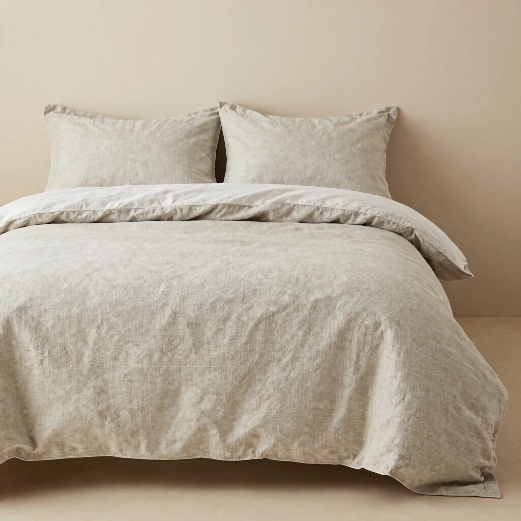 Oatmeal Washed Linen Duvet Set
